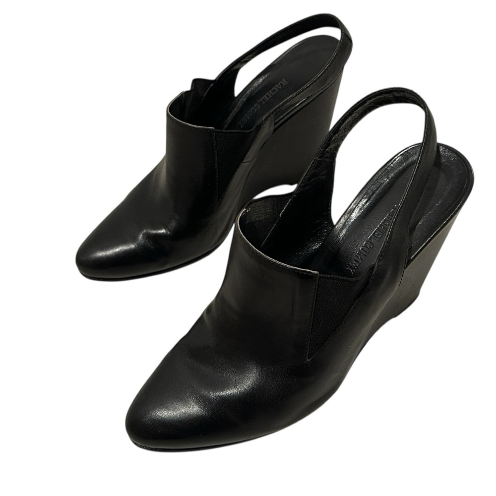 Rachel Comey Black Leather Wedge Shoes